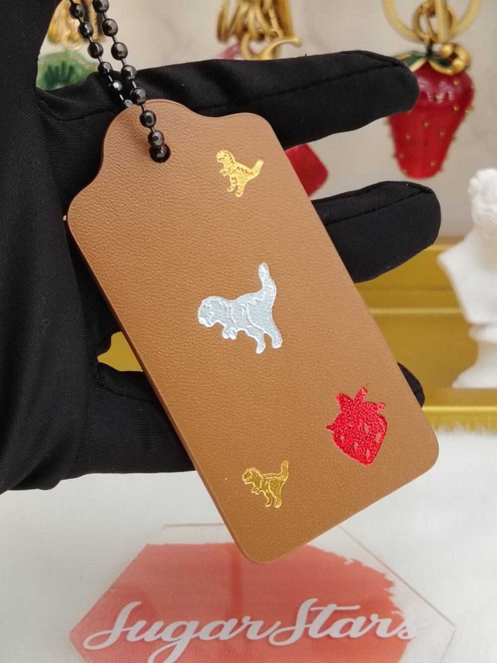 Coach hang tag bag charm